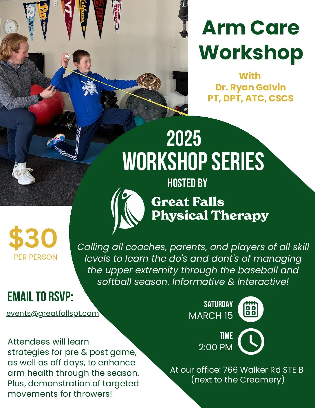Flyer for GFPT Arm Care Workshop