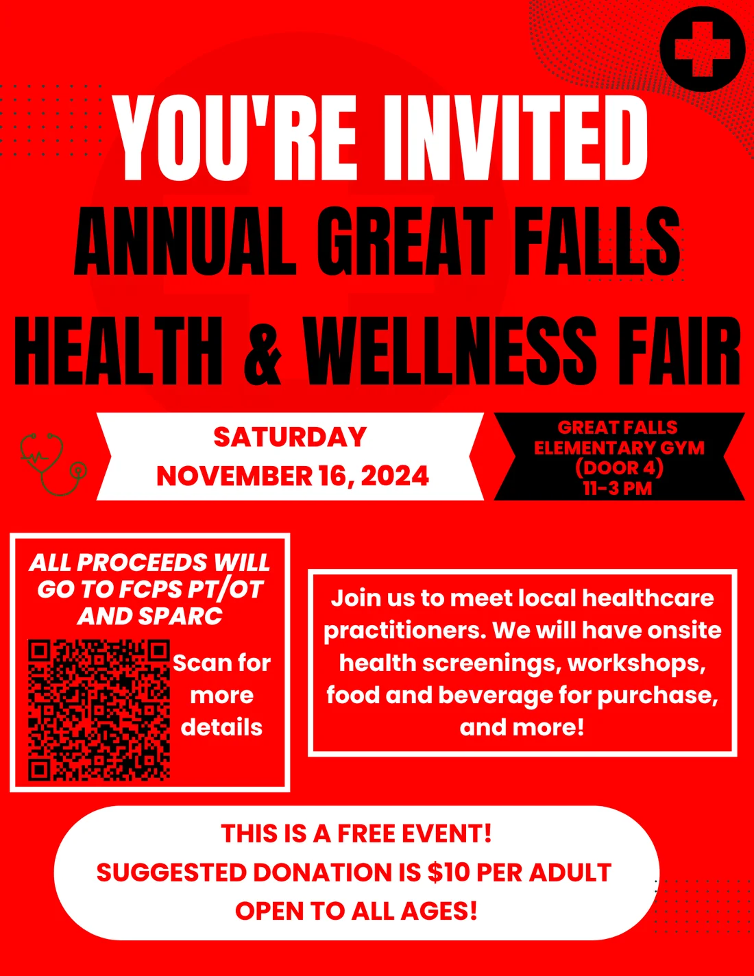 Flyer for Annual Great Falls Health and Wellness Fair