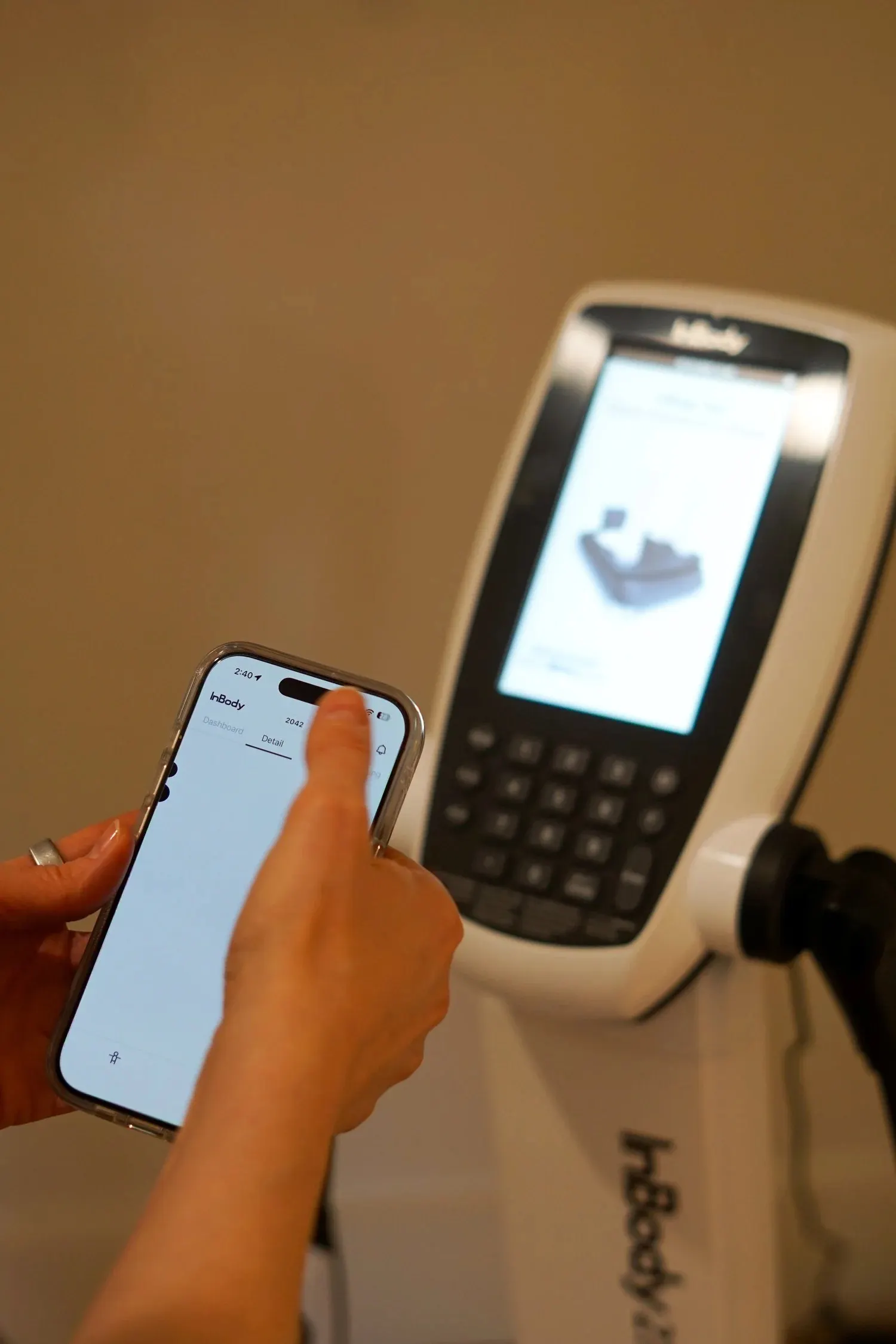 InBody body composition analysis scanner